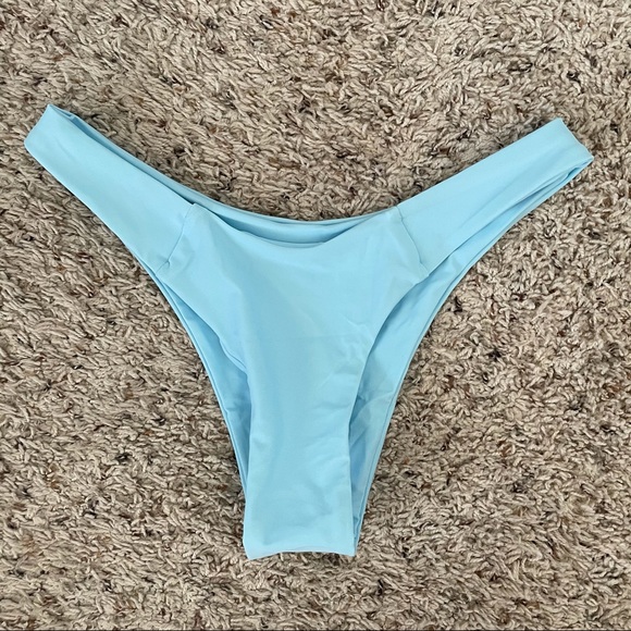 ❌ SOLD ❌ Light Blue Cheeky High Cut Bikini Bottom - Picture 2 of 3